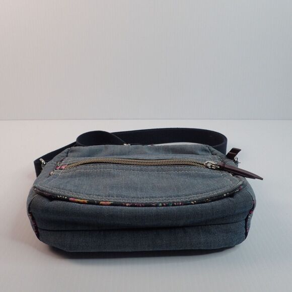 Vera Bradley Denim Floral Garden Snail Lined Crossbody Purse Bag - Picture 14 of 16